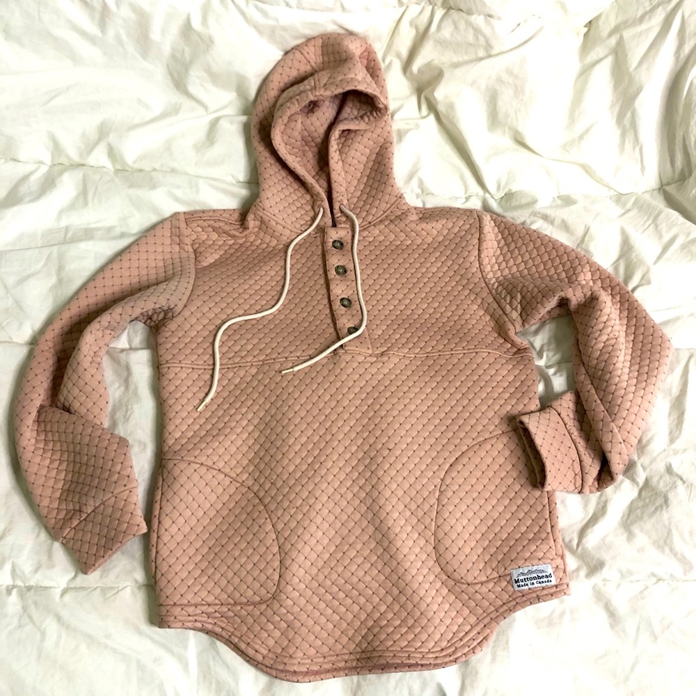 Muttonhead pink quilted sweater